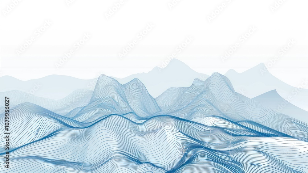 Fototapeta premium Abstract Mountain Range Illustration