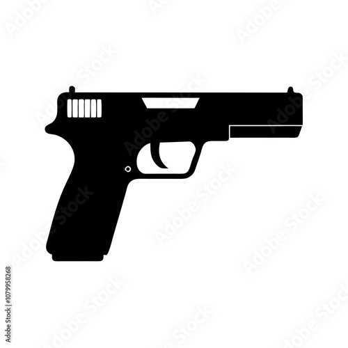 glock 17 pistol on white