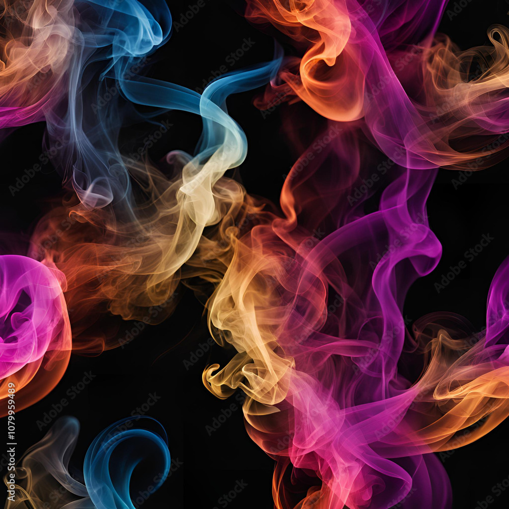 A vibrant display of colorful smoke swirls in shades of blue, pink, orange, and yellow on a dark background, creating a dynamic and abstract composition. A vibrant display of colorful smoke swirls in shades of blue, pink, orange, and yellow on a dark background, creating a dynamic and abstract composition.