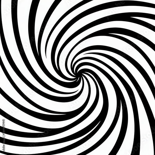 Abstract Black and White Swirling Pattern with Optical Illusion Effect Ideal for Backgrounds, Designs, and Artistic Endeavors