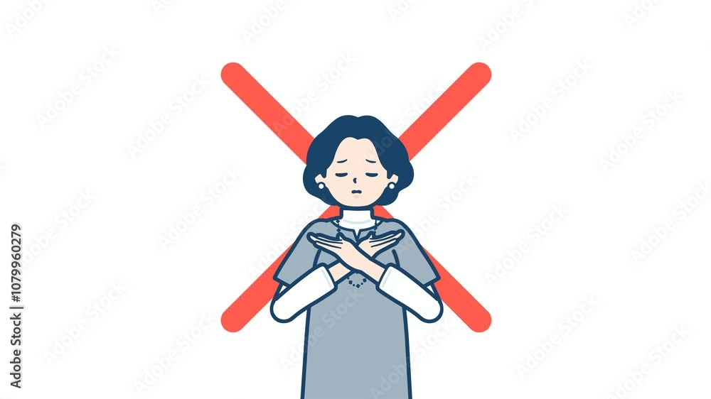 Tunic middle woman_a pose making a X with the arms_with alpha channel Tunic middle woman_a pose making a X with the arms_with alpha channel