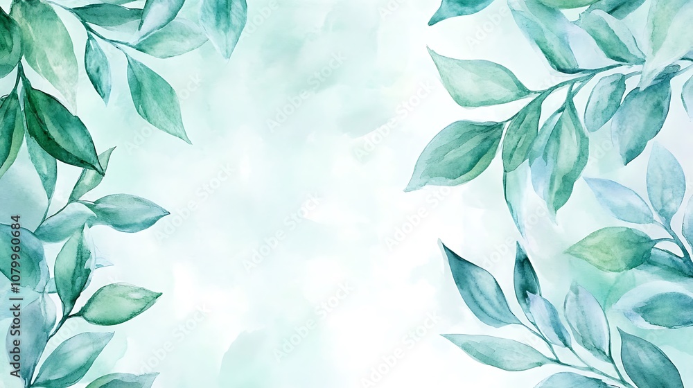 Fototapeta premium Watercolor Floral Background