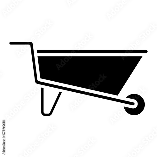 Illustration of Wheelbarrow Glyph Icon