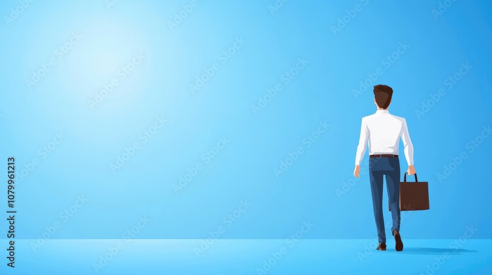 Graduate Education Career. Career-focused graduate holding briefcase, ready for next steps, professional ambition, education Graduate Education Career. Career-focused graduate holding briefcase, ready for next steps, professional ambition, education