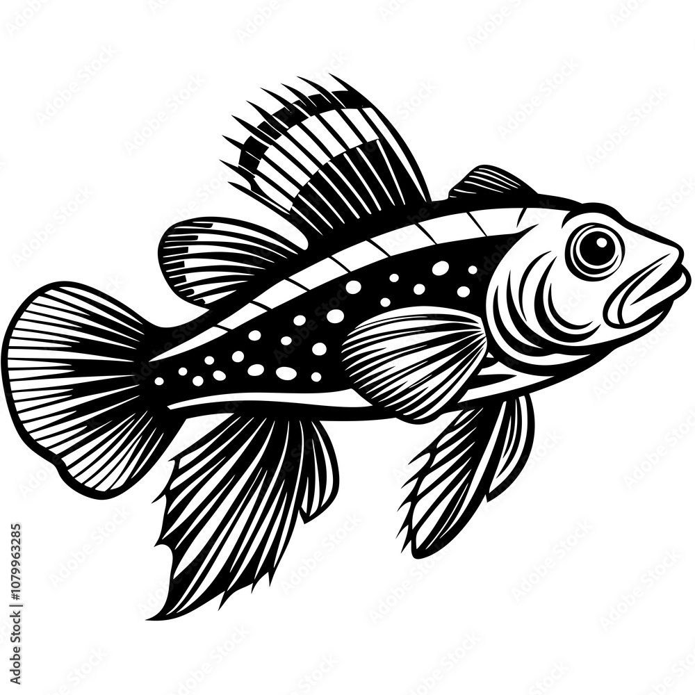 black and white goby fish black and white goby fish