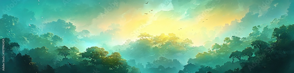 Fototapeta premium Creative Abstract Marketing Background Featuring Chinese Porcelain Painting with Intricate Decals and Scenic Mountain Landscapes. This High-Detail Composition Utilizes 3D Textures Rendered with C4D En