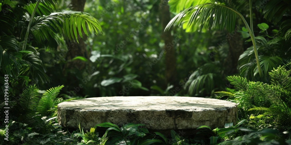 Stone Platform in Lush Jungle. Stone Platform in Lush Jungle.