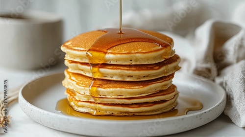 Wallpaper Mural A Stack of Golden Brown Pancakes Drizzled with Syrup Torontodigital.ca