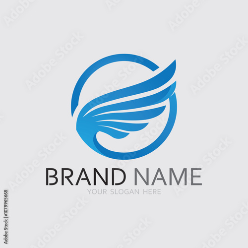 Wings logo vector icon symbol illustration design template photo