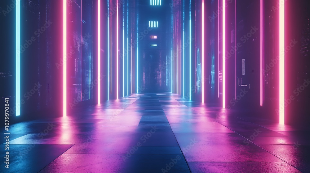 Neon Lights Tunnel