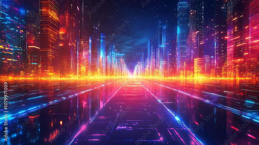 Neon Lights Tunnel Neon Lights Tunnel
