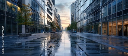 Reflective City Street