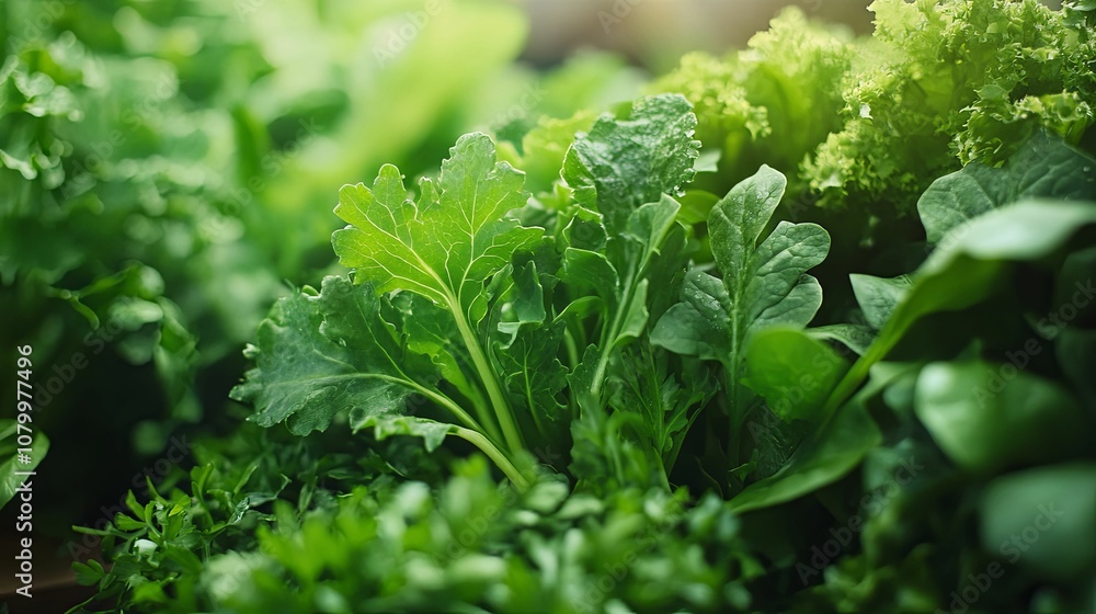A Close-Up of Vibrant Green Leafy Vegetables A Close-Up of Vibrant Green Leafy Vegetables
