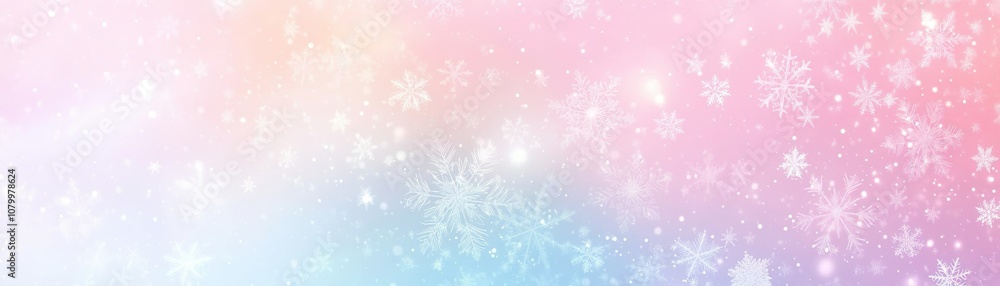 Winter Wonderland Pastel Gradient with Snowflakes - Subtle Holiday Background Winter Wonderland Pastel Gradient with Snowflakes - Subtle Holiday Background