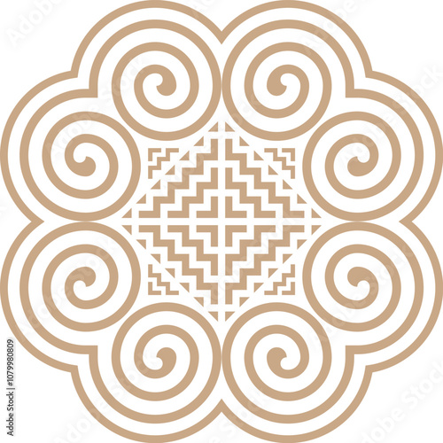 Spiral pattern, Hmong ethnic pattern Spiral pattern is the original pattern of Hmong clothing. It is used in designing clothes, shoes, bags, etc.