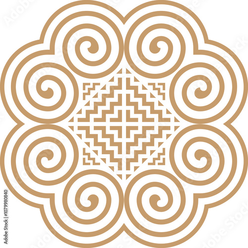 Spiral pattern, Hmong ethnic pattern Spiral pattern is the original pattern of Hmong clothing. It is used in designing clothes, shoes, bags, etc.