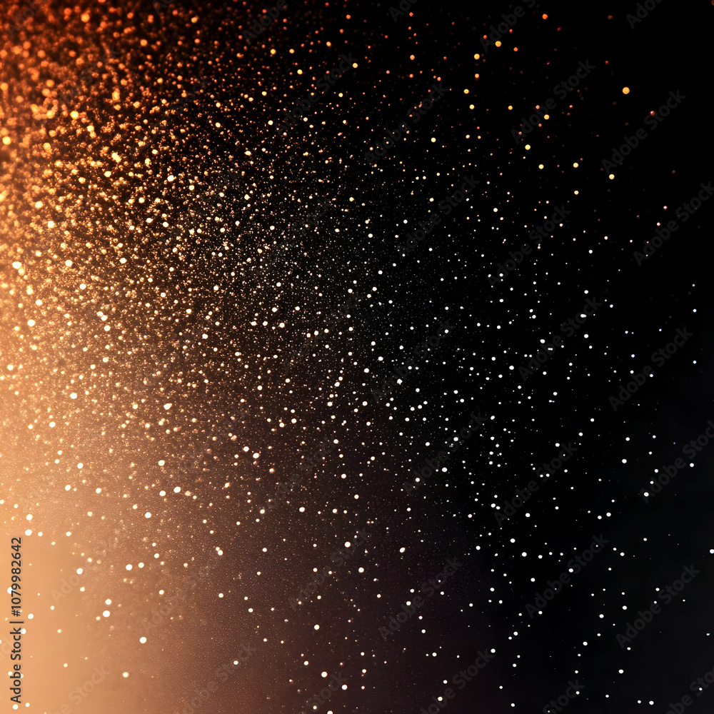 Abstract Background - Golden Glitter Sparkle on Black Abstract Background - Golden Glitter Sparkle on Black