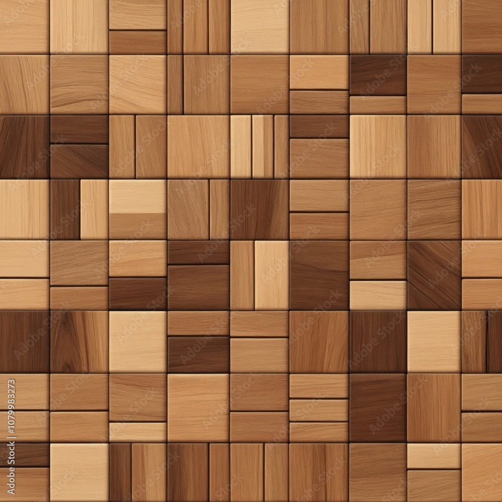 Abstract background made of wooden squares. Wooden texture for interior design Abstract background made of wooden squares. Wooden texture for interior design