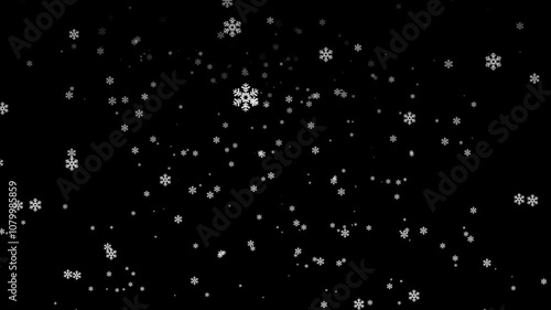 white snow flake falling on black background
