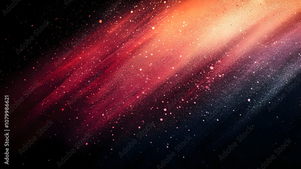 Obraz premium Abstract Background - Colorful Dust Particles on Black