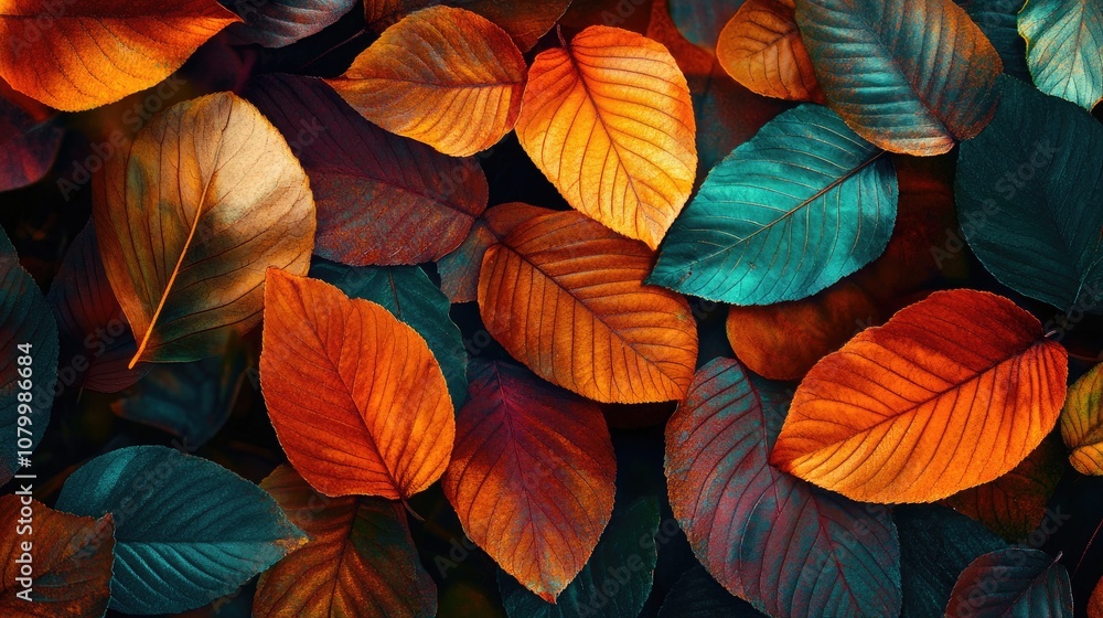 Autumn Leaves in Vibrant Hues, A Colorful Display of Nature's Beauty Autumn Leaves in Vibrant Hues, A Colorful Display of Nature's Beauty