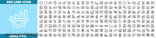 Professional Analytics & Data Insights Icon Outline Pack