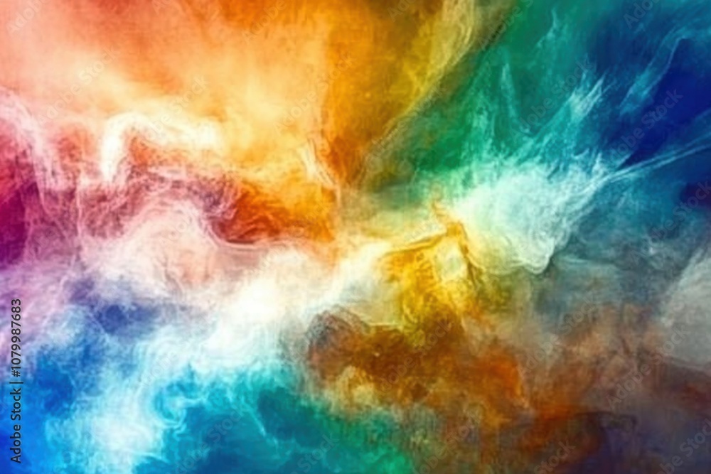 Vibrant abstract swirl of colorful mist and nebula Vibrant abstract swirl of colorful mist and nebula
