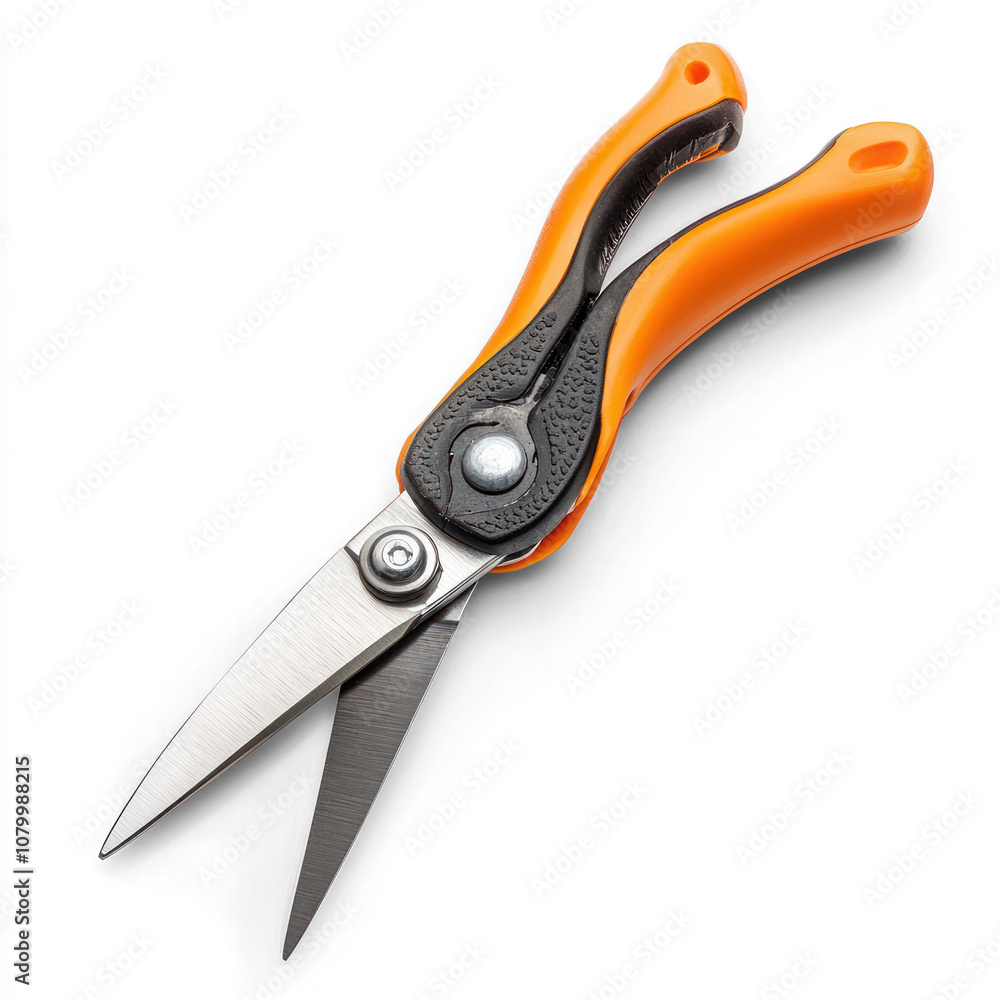 Pruning shears with sharp blades and ergonomic handles. isolated on transparent background Pruning shears with sharp blades and ergonomic handles. isolated on transparent background