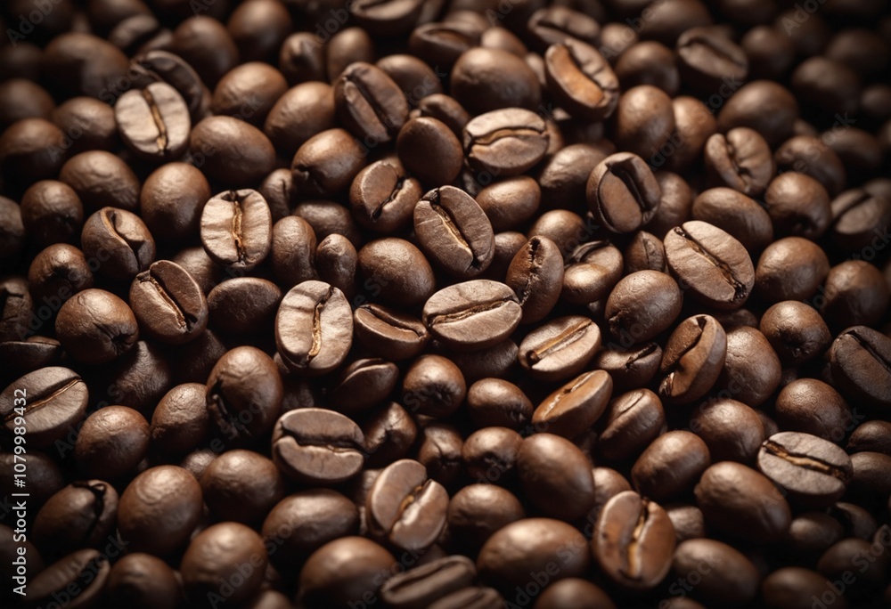 Fototapeta premium Coffee Beans Arranged in an Artistic Presentation