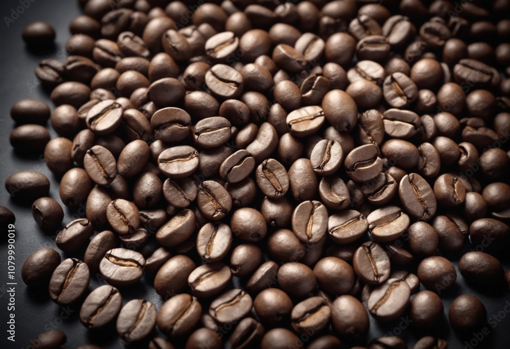 Fototapeta premium Coffee Beans Arranged in an Artistic Presentation