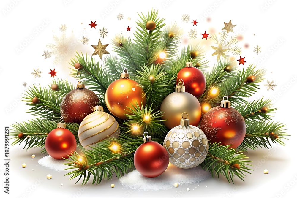 Elegant Christmas Bauble Art. Seasonal Bauble Design. Elegant Christmas Bauble Art. Seasonal Bauble Design.