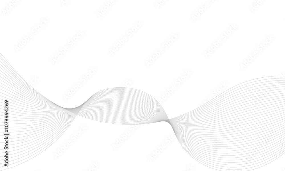 Technology and business gray and white wave lines on transparent background. Frequency sound wave, twisted curve lines with blend effect. Technology and business gray and white wave lines on transparent background. Frequency sound wave, twisted curve lines with blend effect.