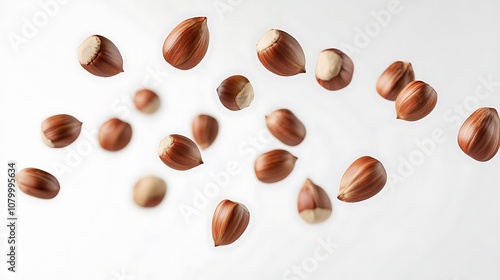 Wallpaper Mural Falling Hazelnuts in Motion Torontodigital.ca