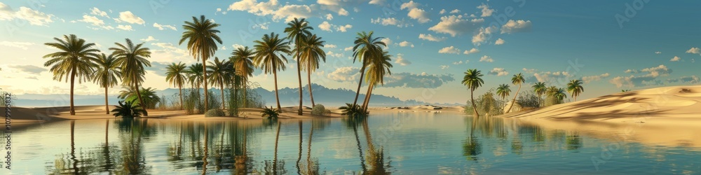 Palm Oasis in Desert Palm Oasis in Desert