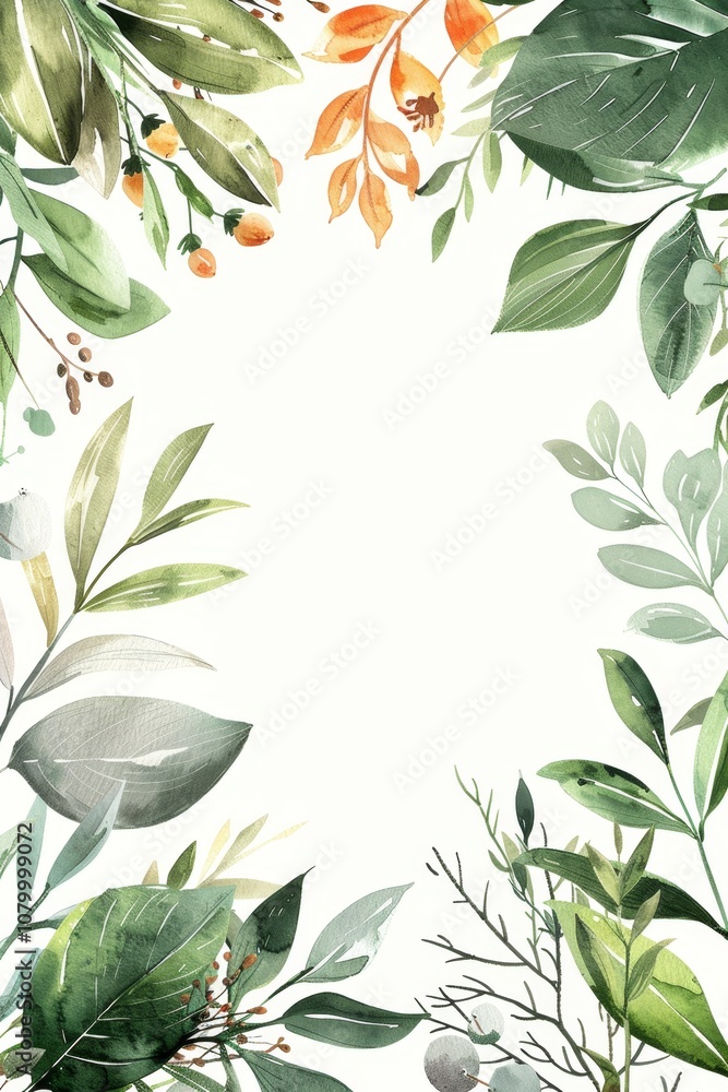 Watercolor Easter frame with nursery elements, animals and flowers. ai generated Watercolor Easter frame with nursery elements, animals and flowers. ai generated