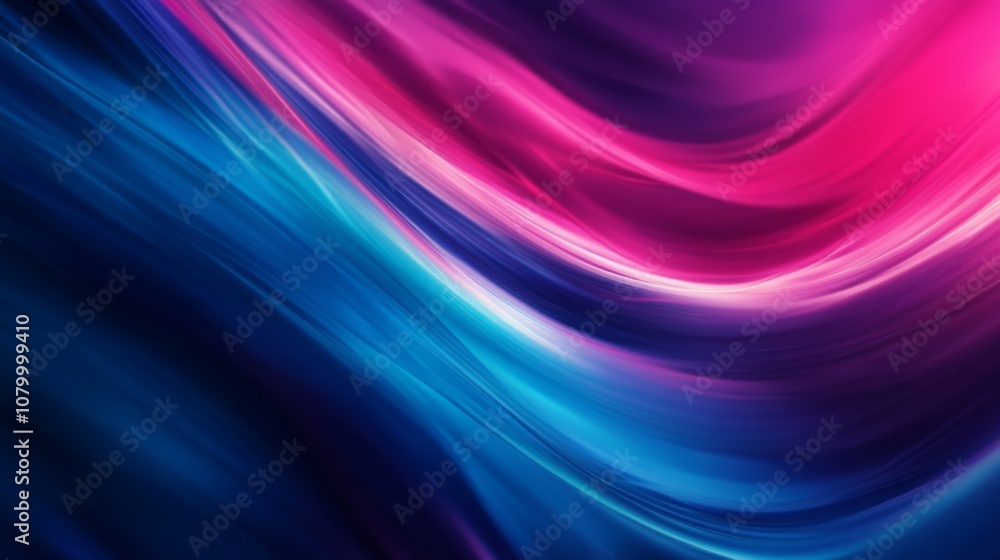 Dynamic Abstract Digital Art with Blue and Pink Wavy Lines in Gradient Effect Dynamic Abstract Digital Art with Blue and Pink Wavy Lines in Gradient Effect