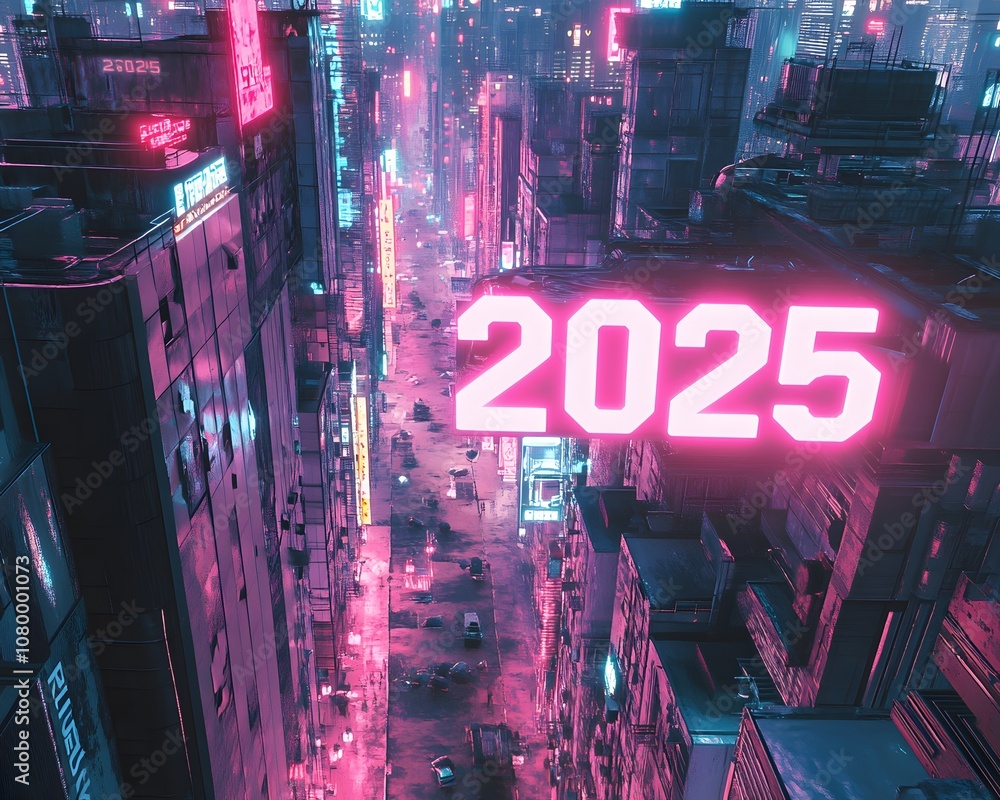 A vibrant cityscape in a futuristic world, illuminated by neon lights and digital displays showcasing the year 2025. An exciting blend of urban life, innovation, and technology. A vibrant cityscape in a futuristic world, illuminated by neon lights and digital displays showcasing the year 2025. An exciting blend of urban life, innovation, and technology.