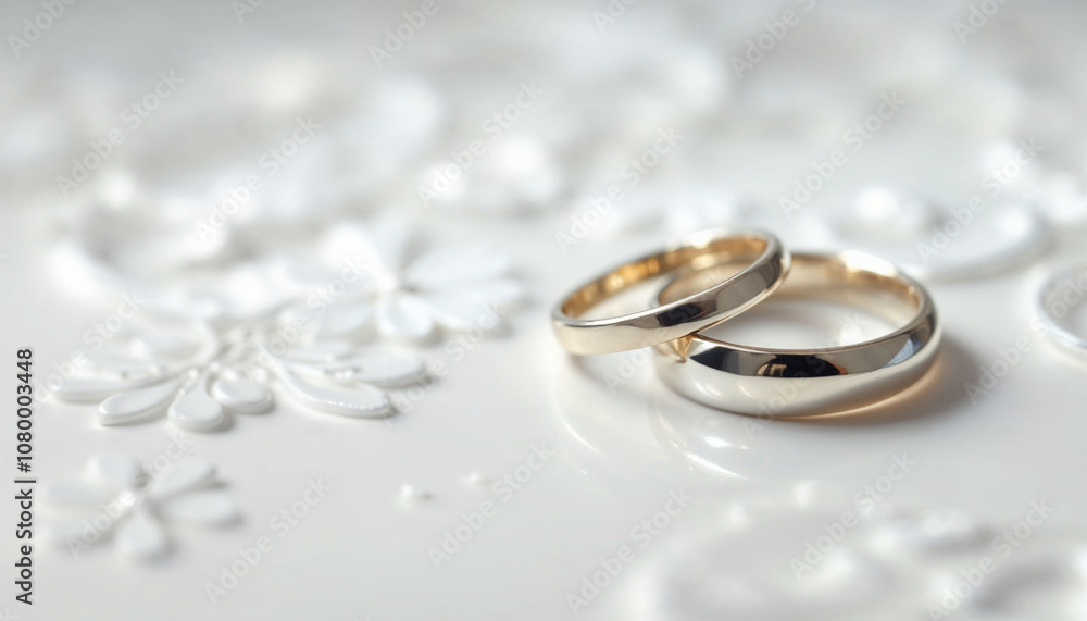 Elegant close-up of wedding rings, ideal for wedding themes, invitations, or jewelry promotions.
Elegant close-up of wedding rings, ideal for wedding themes, invitations, or jewelry promotions.