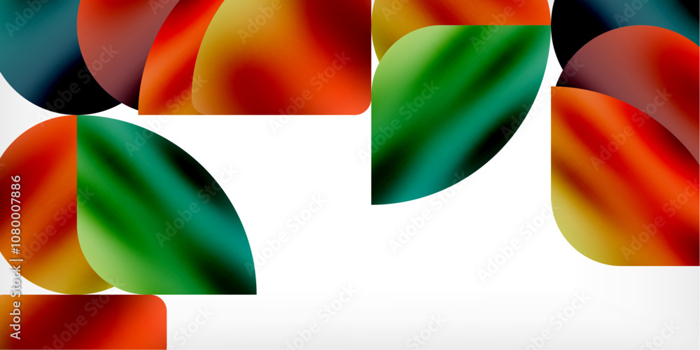 Color geometric shapes background shadow circles Color geometric shapes background shadow circles