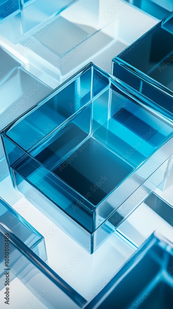 Futuristic Multi-Layered Glass and Acrylic Design with Hues Futuristic Multi-Layered Glass and Acrylic Design with Hues