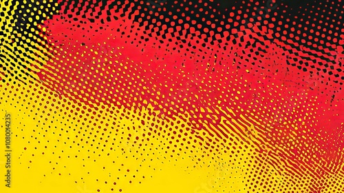 Wallpaper Mural Abstract Red, Yellow, and Black Dot Pattern Background Torontodigital.ca