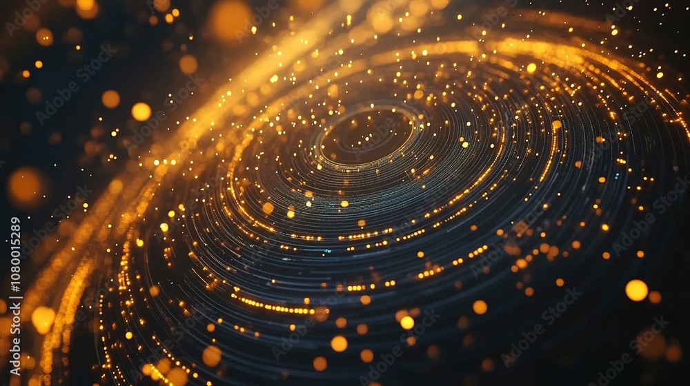 Abstract futuristic HUD background features glowing lines, concentric circles, and light particles. This high-tech vector illustration is perfect for sci-fi concepts, tech presentations, Abstract futuristic HUD background features glowing lines, concentric circles, and light particles. This high-tech vector illustration is perfect for sci-fi concepts, tech presentations,