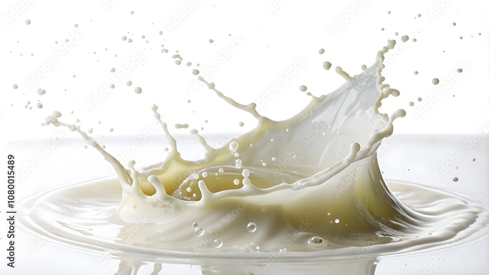 Splash of milk or cream isolated, Liquid milk splash isolated on white cut out
Splash of milk or cream isolated, Liquid milk splash isolated on white cut out
