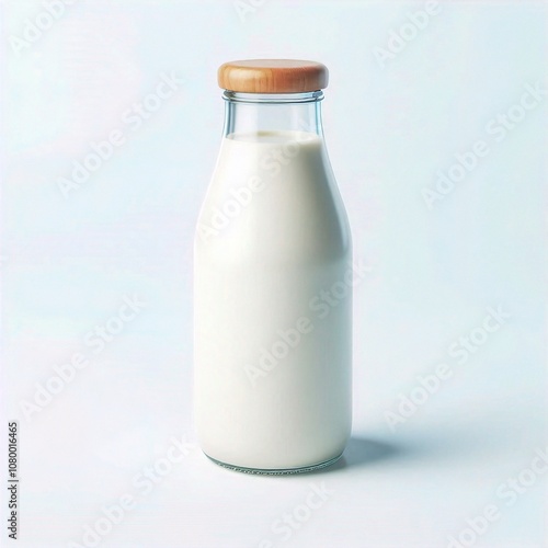 milk bottle isolated on white