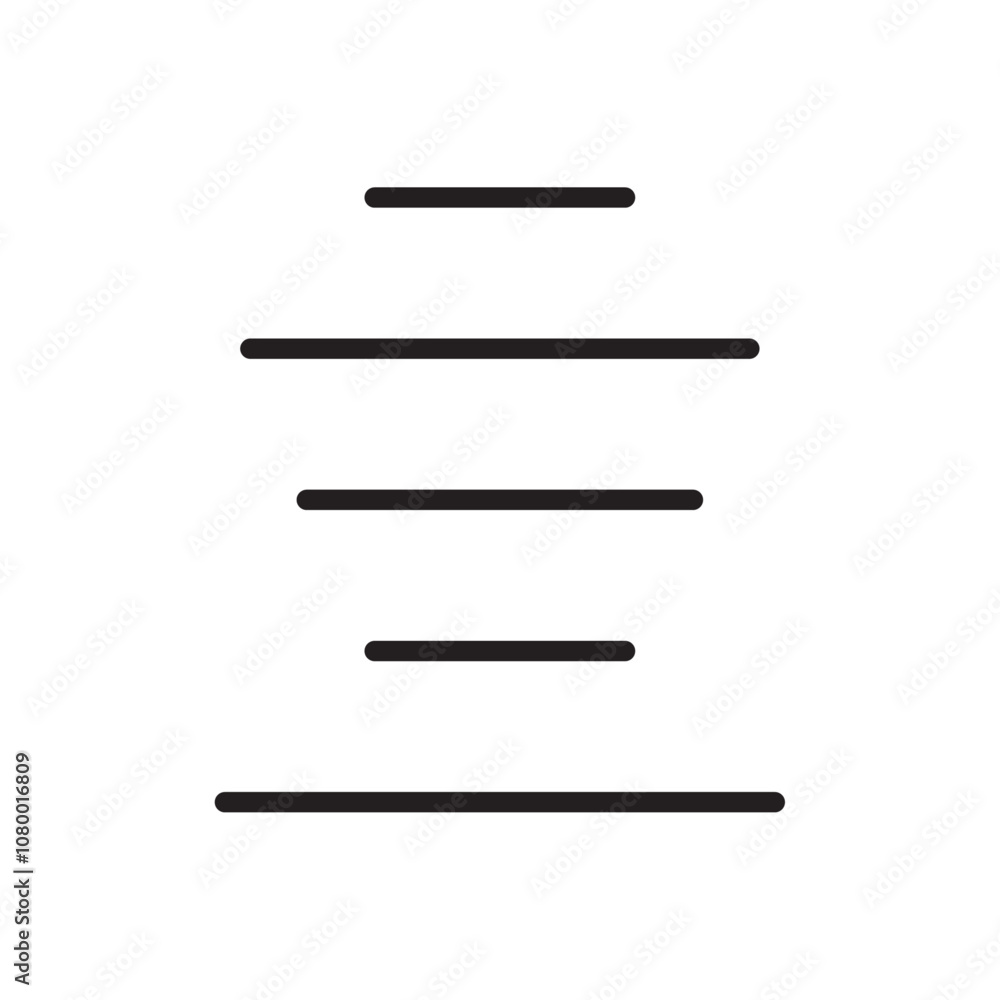 Align center icon outline set sign Align center icon outline set sign