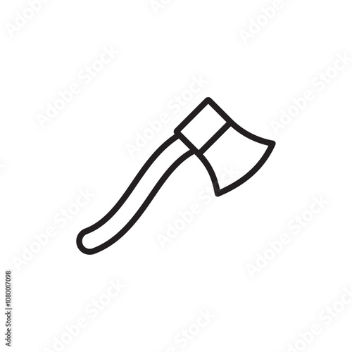 Axe icon outline set sign