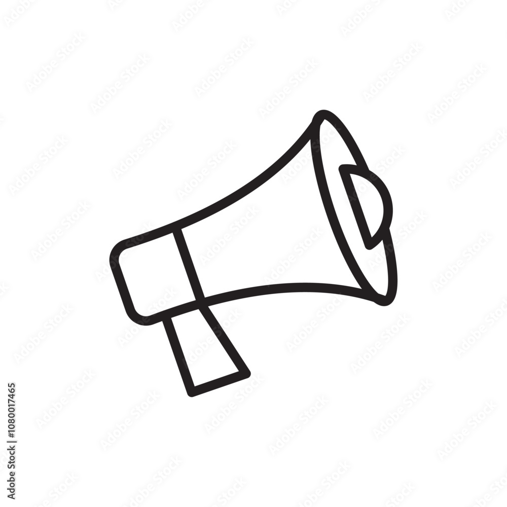 Bullhorn icon outline set sign Bullhorn icon outline set sign