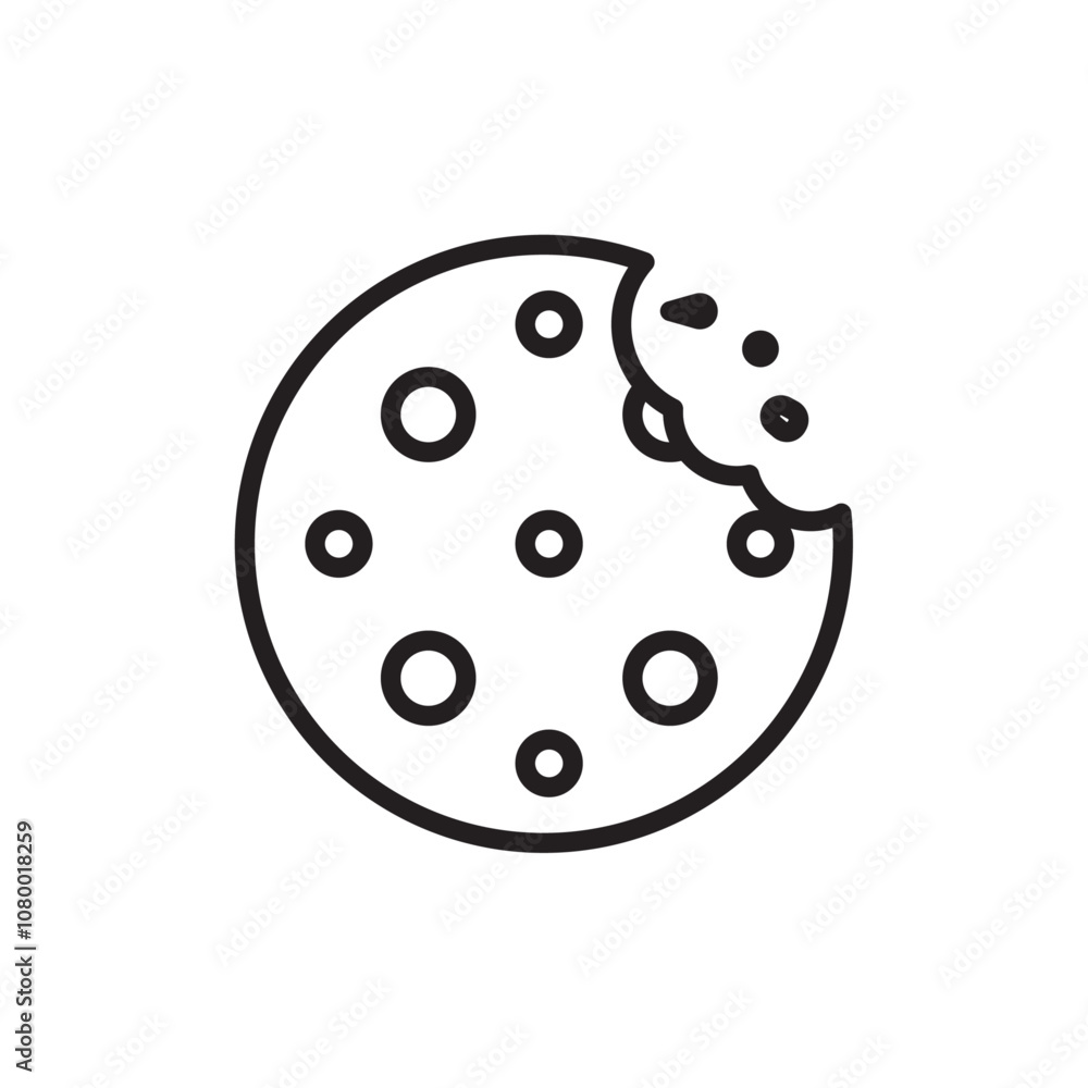 Cookie icon outline set sign Cookie icon outline set sign