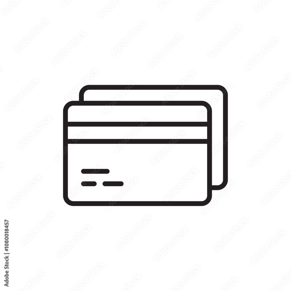 Credit Card icon outline set sign Credit Card icon outline set sign