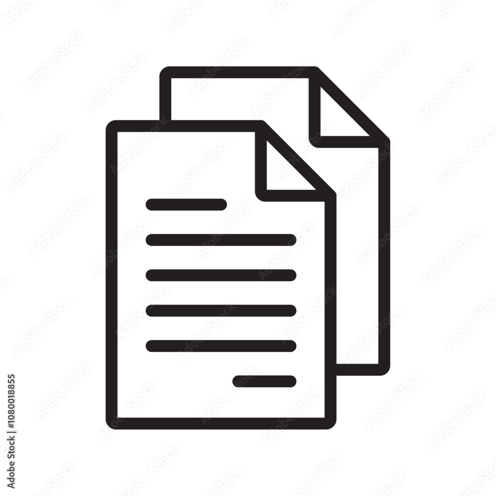 Duplicate icon outline set sign Duplicate icon outline set sign